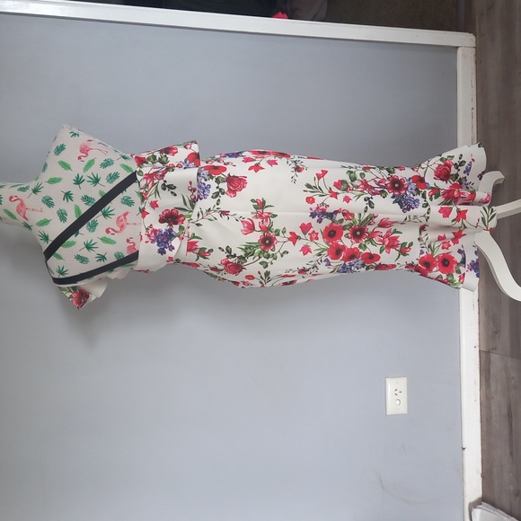 ASOS floral asymmetrical mermaid midi dress (Size 10) - Picture 5 of 9